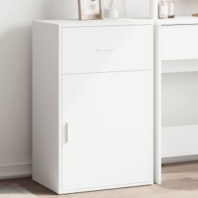 White engineered wood storage cabinet 56.5x39x90 cm by vidaXL, Lockers and storage cabinets - Ref: Foro24-840709, Price: 74,0...