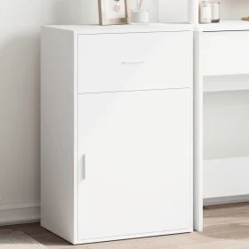 White engineered wood storage cabinet 56.5x39x90 cm by vidaXL, Lockers and storage cabinets - Ref: Foro24-840709, Price: 71,1...