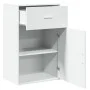 Armario de almacenaje madera de ingeniería blanco 56,5x39x90 cm de vidaXL, Taquillas y armarios de almacenamiento - Ref: Foro...