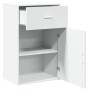 White engineered wood storage cabinet 56.5x39x90 cm by vidaXL, Lockers and storage cabinets - Ref: Foro24-840709, Price: 74,0...