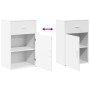 White engineered wood storage cabinet 56.5x39x90 cm by vidaXL, Lockers and storage cabinets - Ref: Foro24-840709, Price: 74,0...