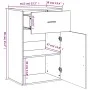 White engineered wood storage cabinet 56.5x39x90 cm by vidaXL, Lockers and storage cabinets - Ref: Foro24-840709, Price: 73,0...