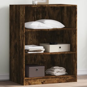 Smoked oak engineered wood cabinet 77x48x102 cm by vidaXL, Dresser Organizers and Bar Hangers - Ref: Foro24-840825, Price: 93...