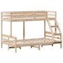Litera de madera maciza de pino 90x200/120x200 cm de vidaXL, Camas y somieres - Ref: Foro24-3207185, Precio: 311,61 €, Descue...