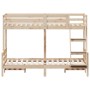 Litera de madera maciza de pino 90x200/120x200 cm de vidaXL, Camas y somieres - Ref: Foro24-3207185, Precio: 311,61 €, Descue...