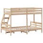 Litera de madera maciza de pino 90x200/120x200 cm de vidaXL, Camas y somieres - Ref: Foro24-3207185, Precio: 311,61 €, Descue...