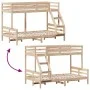 Etagenbett aus massivem Kiefernholz 90x200/120x200 cm von vidaXL, Betten und Lattenroste - Ref: Foro24-3207185, Preis: 306,44...