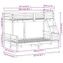 Etagenbett aus massivem Kiefernholz 90x200/120x200 cm von vidaXL, Betten und Lattenroste - Ref: Foro24-3207185, Preis: 306,44...