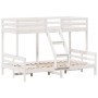 Etagenbett aus massivem weißem Kiefernholz, 90 x 200/120 x 200 cm von vidaXL, Betten und Lattenroste - Ref: Foro24-3207170, P...