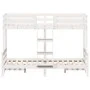 Solid white pine wood bunk bed 90x200/120x200 cm by vidaXL, Beds and slatted bases - Ref: Foro24-3207170, Price: 345,47 €, Di...