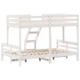Etagenbett aus massivem weißem Kiefernholz, 90 x 200/120 x 200 cm von vidaXL, Betten und Lattenroste - Ref: Foro24-3207170, P...