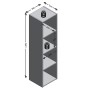 FMD Regal mit 4 betongrauen Fächern von FMD, Bücherregale und Regale - Ref: Foro24-428752, Preis: 110,78 €, Rabatt: %