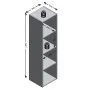 FMD Shelving unit with 4 concrete gray compartments by FMD, Bookcases and shelves - Ref: Foro24-428752, Price: 110,86 €, Disc...