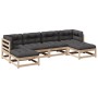 6-piece garden sofa set with solid pine wood cushions by vidaXL, Garden sets - Ref: Foro24-3299567, Price: 524,43 €, Discount: %