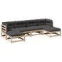 6-piece garden sofa set with solid pine wood cushions by vidaXL, Garden sets - Ref: Foro24-3299567, Price: 517,61 €, Discount: %
