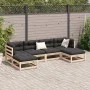 6-piece garden sofa set with solid pine wood cushions by vidaXL, Garden sets - Ref: Foro24-3299567, Price: 517,61 €, Discount: %