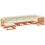 7-piece garden sofa set with wax-brown pine wood cushions by vidaXL, Garden sets - Ref: Foro24-3299546, Price: 815,94 €, Disc...