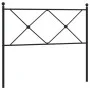Cabecero de metal negro 100 cm de vidaXL, Cabeceros y pies de cama - Ref: Foro24-376531, Precio: 38,30 €, Descuento: %