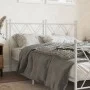 Kopfteil aus weißem Metall, 140 cm von vidaXL, Kopf- und Fußteile - Ref: Foro24-376584, Preis: 47,30 €, Rabatt: %