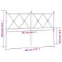 Kopfteil aus weißem Metall, 140 cm von vidaXL, Kopf- und Fußteile - Ref: Foro24-376584, Preis: 47,30 €, Rabatt: %