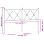 White metal headboard 140 cm by vidaXL, Headboards and footboards - Ref: Foro24-376584, Price: 48,11 €, Discount: %