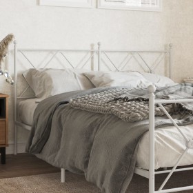 Kopfteil aus weißem Metall, 160 cm von vidaXL, Kopf- und Fußteile - Ref: Foro24-376586, Preis: 48,68 €, Rabatt: %