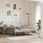 Kopfteil aus weißem Metall, 160 cm von vidaXL, Kopf- und Fußteile - Ref: Foro24-376586, Preis: 47,94 €, Rabatt: %