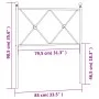 Kopfteil aus weißem Metall, 80 cm von vidaXL, Kopf- und Fußteile - Ref: Foro24-376578, Preis: 36,66 €, Rabatt: %
