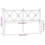 Kopfteil aus weißem Metall, 160 cm von vidaXL, Kopf- und Fußteile - Ref: Foro24-376586, Preis: 47,94 €, Rabatt: %