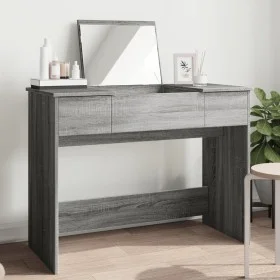 Tocador con espejo color gris Sonoma 100x45x76 cm de vidaXL, Tocadores para dormitorios - Ref: Foro24-840700, Precio: 119,08 ...