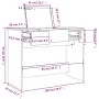Sonoma grauer Schminktisch mit Spiegel 100x45x76 cm von vidaXL, Schlafzimmerkommoden - Ref: Foro24-840700, Preis: 118,85 €, R...