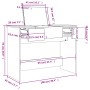 Sonoma gray dressing table with mirror 100x45x76 cm by vidaXL, Bedroom Dressers - Ref: Foro24-840700, Price: 121,18 €, Discou...