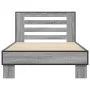 Sonoma-graues Metall-Holzwerkstoff-Bettgestell, 100 x 200 cm von vidaXL, Betten und Lattenroste - Ref: Foro24-845650, Preis: ...