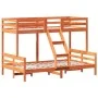 Wachsbraunes Etagenbett aus massivem Kiefernholz, 90 x 200/120 x 200 cm von vidaXL, Betten und Lattenroste - Ref: Foro24-3207...