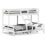 Etagenbett aus massivem weißem Kiefernholz, 80 x 200/140 x 200 cm von vidaXL, Betten und Lattenroste - Ref: Foro24-3207166, P...