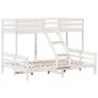 Etagenbett aus massivem weißem Kiefernholz, 80 x 200/140 x 200 cm von vidaXL, Betten und Lattenroste - Ref: Foro24-3207166, P...