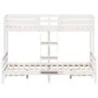 Etagenbett aus massivem weißem Kiefernholz, 80 x 200/140 x 200 cm von vidaXL, Betten und Lattenroste - Ref: Foro24-3207166, P...