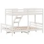 Etagenbett aus massivem weißem Kiefernholz, 80 x 200/140 x 200 cm von vidaXL, Betten und Lattenroste - Ref: Foro24-3207166, P...