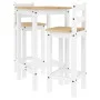 3-piece bar set solid white pine wood by vidaXL, Furniture sets for kitchens and dining rooms - Ref: Foro24-4005689, Price: 1...