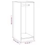 Kleiderschrank aus Holzwerkstoff in Sonoma-Grau, 48 x 41 x 102 cm von vidaXL, Kommoden-Organizer und Bar-Kleiderbügel - Ref: ...