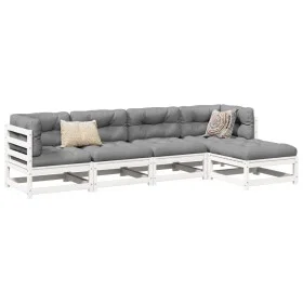 Garden sofa set 5 pieces solid white pine wood by vidaXL, Garden sets - Ref: Foro24-3299385, Price: 296,95 €, Discount: %