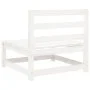 Gartensofa-Set 5-teilig aus massivem weißem Kiefernholz von vidaXL, Gartensets - Ref: Foro24-3299385, Preis: 296,95 €, Rabatt: %