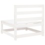 Gartensofa-Set 5-teilig aus massivem weißem Kiefernholz von vidaXL, Gartensets - Ref: Foro24-3299385, Preis: 300,62 €, Rabatt: %