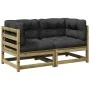 2-piece garden sofa set with impregnated pine wood cushions by vidaXL, Garden sets - Ref: Foro24-3295829, Price: 210,82 €, Di...