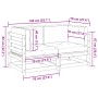 2-piece garden sofa set with impregnated pine wood cushions by vidaXL, Garden sets - Ref: Foro24-3295829, Price: 212,10 €, Di...