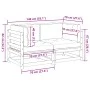 2-piece garden sofa set with impregnated pine wood cushions by vidaXL, Garden sets - Ref: Foro24-3295829, Price: 210,82 €, Di...
