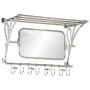 Gepäckträger mit Kleiderbügeln und Wandspiegel aus Aluminium von vidaXL, Hut- und Garderobenständer - Ref: Foro24-357830, Pre...