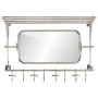 Gepäckträger mit Kleiderbügeln und Wandspiegel aus Aluminium von vidaXL, Hut- und Garderobenständer - Ref: Foro24-357830, Pre...