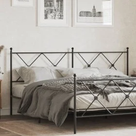 Kopfteil aus schwarzem Metall, 180 cm von vidaXL, Kopf- und Fußteile - Ref: Foro24-376538, Preis: 48,48 €, Rabatt: %