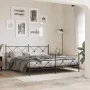 Kopfteil aus schwarzem Metall, 180 cm von vidaXL, Kopf- und Fußteile - Ref: Foro24-376538, Preis: 48,41 €, Rabatt: %